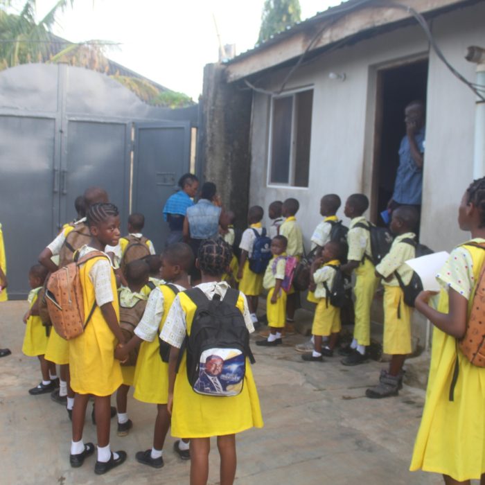 Children going to school