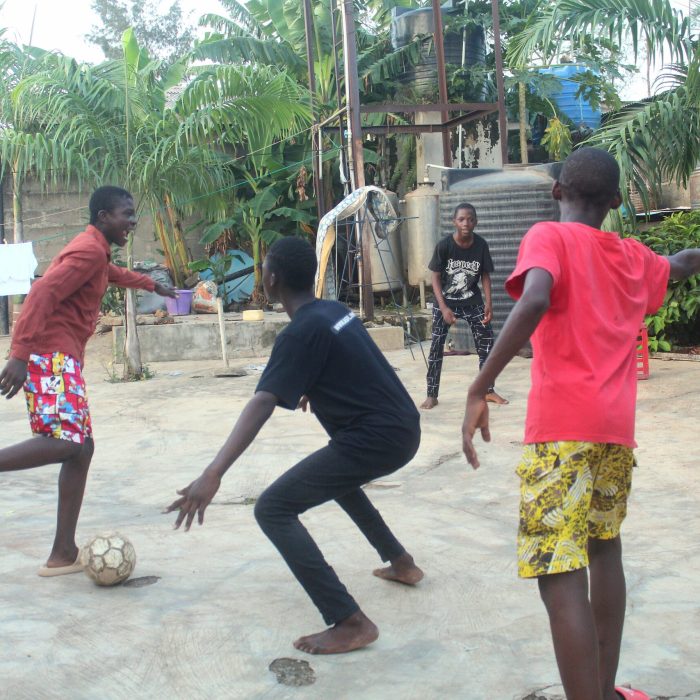Children playing ball